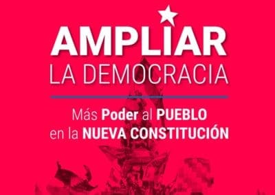 Ampliar la democracia, más poder al pueblo en la Nueva Constitución